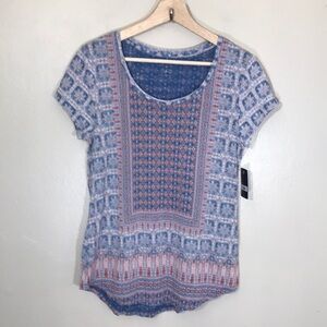 NEW Lucky Brand Mosaic Tile Print‎ Tee